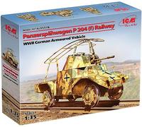 Panzerspähwagen P204(f) Railway Wwii German Armoured Vehicle- 1:35e - Icm G