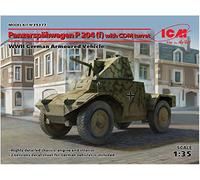 ICM 35377 1/35 Voiture blindée de l'armée Allemande P204 (f) avec Tourelle CDM, modèle en Plastique