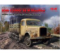 Icm 35453 Modèle Kit Khd S3000/Ss M Mule Wwii German Semi De Tracked Truck-Icm