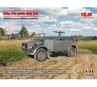 Maquette Voiture Kfz.70 With Mg 34 |icm|35502| 1:35 Maquette Char Promo