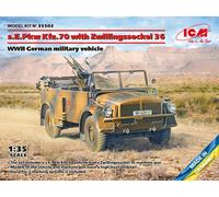 ICM 35503 - 1:3 5 S.E.Voiture Kfz.70 Avec Zwillingssockel 36, WWII Allemand