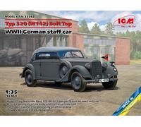 ICM 35542 - 1:3 5 Type 320 (W142) Cabriolet Soft Top ,WWII German Staff Car -