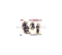 ICM 35614 1/35 German Armoured Vehicle Crew (1941-1942) (4 Figurines And Cat ) (