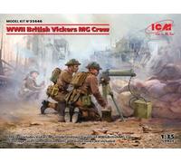 ICM 35646 1/35 WWII British Vickers MG Crew (Vickers & 2 Figures ) ( 100% New M
