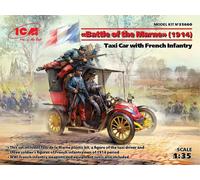 ICM 35660 MAQUETTE BATTLE OF THE MARNE(1914),TAXI CAR WIT FRENCH INFANTRY 1/35