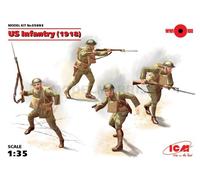 ICM Maquette figurines Infanterie US (1918) 1/35 – 4 figurines – moules neufs – ICM 35693