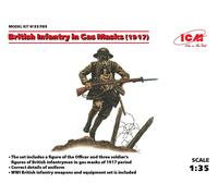 ICM 35703 Figuren 1:35-Fanteria britannica in maschere di gas (1917) 4 fichi, Co
