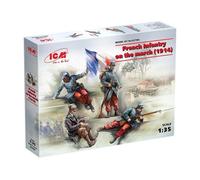 ICM 35705 - 1:35 Infanterie Française En Marche (1914) 4 Figurines - Neuf