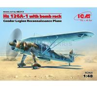ICM Maquette Avion de reconnaissance Hs 126a-1 Condor Legion avec porte-bombes 1/48