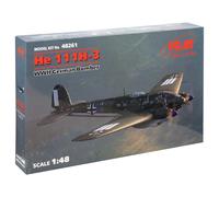 He 111h-3 Wwii German Bomber (100% New Molds)- 1:48e - Icm G