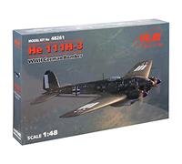 ICM 48261 He 111H-3 WWII Kit de modélisme bombardier allemand (100% New Molds) Multicolore