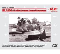 ICM 48805 Kit Avion 1/48 Bf 109F-4 Avec Personnel Au Sol Allemand