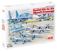 ICM 72212 MAQUETTE SOVIET AIR-TO-AIR AIRCRAFT ARMAMENT (R-27ER,R-27ET,R-73,R-77