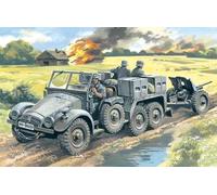 Icm 72461 1/72 Krupp L2H143 Kfz.69 Avec Pak 36, Tracteur D'Artillerie Allemand