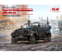 Maquette Voiture Type G4 Partisanenwagen With Mg 34 Wwii German Vehicle Icm 724