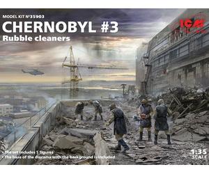 ICM Chernobyl set 3 - 5 figurines Rubble cleaners - échelle 1/35 - ICM 35903