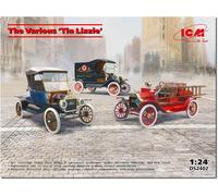 ICM DS2402 1/24 Ford Tin Lizzie 3-Piece Set Plastic Model (Automotive)