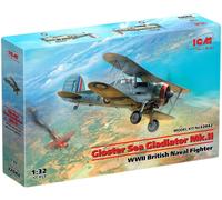 ICM- Gladiateur 1:32-Gloster Sea Gladiator MK.II, ICM32042, Noir