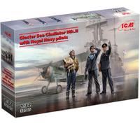 ICM – Maquette d'avion Gloster Sea Gladiator Mk.II 1:32 avec pilotes de la Royal Navy