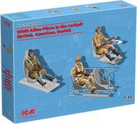 (ICM32112) - ICM 1:32 - WWII Allies Pilots in the Cockpit (GB, US, RU)