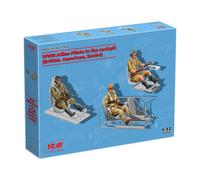 (ICM32112) - ICM 1:32 - WWII Allies Pilots in the Cockpit (GB, US, RU)