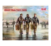 ICM 32104 USAAF Pilots (1941-1945) (3 Figurines, Gris