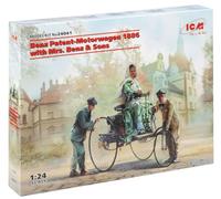 ICM Kit de modélisme en plastique Benz Patent-Motorwagen 1886 With Mrs. Benz & Sons 1:24 Rouge