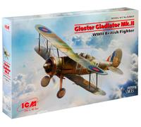 ICM ICM32041 Gloster Gladiator MK.II WWII British Fighter, Noir 1:32