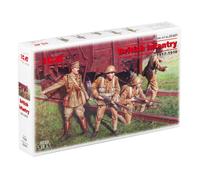 ICM ICM35301 1:35-British Infantry (1917-1918) 4 Figs, 14 x 14 x 52 millimetres