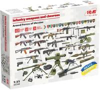 ICM - Infantry Weapons And Chevrons Armed Forces Of Ukrainemaquette Armes Infantry Weapons And Chevrons Armed Forces Of Ukraine |icm|35749| 1:35 Maquette Char Promo Figurine Miniature