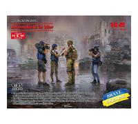 Icm - Journalists In Warmaquette Figurine Journalists In War Icm 35751 1/35ème Maquette Char Promo Figurine Miniature