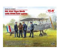 ICM - Maquette Avion Dh. 82a Tiger Moth With Wwii Raf Cadets 1/32ème Icm 32037 Maquette Char Promo - Ref : 12087