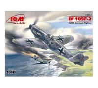 ICM - Maquette Avion Messerschmitt Bf 109f-2 Wwii German Fighter Icm 48102 1/48ème Maquette Char Promo - Ref : 13858
