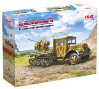 ICM - Maquette Camion Sd.kfz.3b With Flak 38 Truppenluftschutzwagen |icm|35455| 1:35 Maquette Char Promo