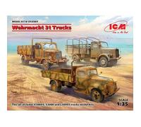 ICM - Maquette Camions Wehrmacht 3t Trucks (v3000s, Khd S3000, L3000s) Icm Ds3507 1/35ème Maquette Char Promo - Ref : 10566