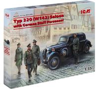 ICM - Maquette Voiture Typ 320 (w142) Saloon With German Staff Personnel Icm 35539 1/35ème Maquette Char Promo