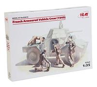 Icm Models 1/35 French Armored Vehicle Crew (1940) Model Kit