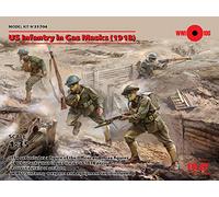 ICM US Infantry in Gas Masks(1918) 4 Figures, ICM35704, Noir