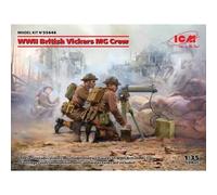 Icm - Wwii British Vickers Mg Crewmaquette Figurine Wwii British Vickers Mg Crew Icm 35646 1/35ème Maquette Char Promo Figurine Miniature