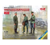 Icm - Wwii German Staff Personnelmaquette Figurine Wwii German Staff Personnel Icm 24020 1/24ème Maquette Char Promo Figurine Miniature