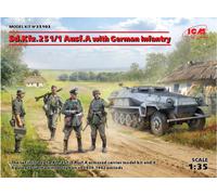 ICM Kit maquette Sd.Kfz.251/1 Ausf.A – 1:35 – Avec infanterie allemande