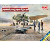 Ju 88A-4 with German Ground Personnel and Torpedo Trailers - ICM 48229 1/48