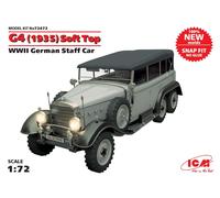 (ICM72472) - ICM 1:72 - G4 (1935) Soft Top WWII DE Staff Car (Snap fit)