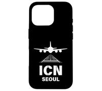 ICN Airport Seoul, Avion en Corée du Sud atterrissant sur Piste Coque pour iPhone 16 Pro