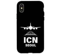 ICN Airport Seoul, Avion en Corée du Sud atterrissant sur Piste Coque pour iPhone X/XS