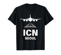 ICN Airport Seoul, Avion en Corée du Sud atterrissant sur Piste T-Shirt