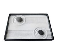 ICNBUYS Mini jardin zen classique avec râteau, stylo à sable en bambou, stylo à sable et stylo à dessin Zen Garden Guild et pierres de rivière sélectionnées bien emballé cadeau Dimensions 25,4 x 17,8