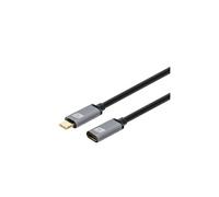Techly ICOC MUSB322-CMF-010 câble USB USB 3.2 Gen 2 (3.1 Gen 2) 1 m USB C Noir, Gris