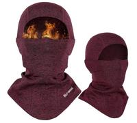 ICOCOPRO Cagoule Coupe-Vent Masque de Ski Hommes Femmes Thermo Fleece Balaclava Moto Masque Facial Hiver pour Le Ski, Le vélo, la Moto, la Course à Pied - 1 Paquet