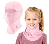 ICOCOPRO Cagoule Enfant Hiver, Cagoule d'hiver Chaude pour Enfant, Coupe-Vent, Masque de Ski, pour Garçons et Filles, Taille Unique, Rose